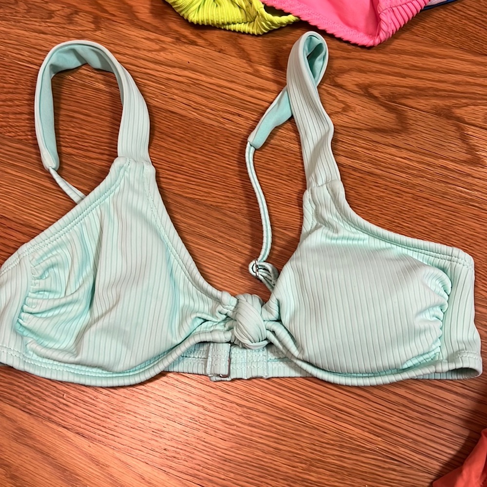 blue bikini top
